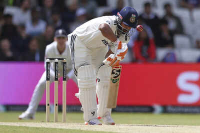 Rishabh Pant batting with aggression.