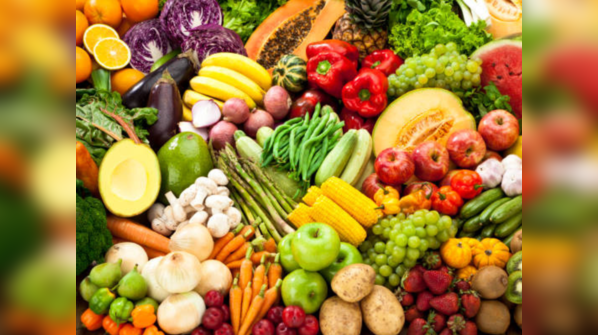 Fresh raw vegetables.