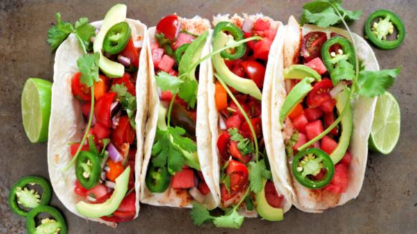 Spicy and creamy watermelon jalapeno avocado salad
