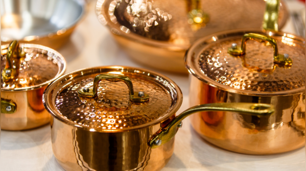 Safer alternatives:  Brass cookware with tin lining