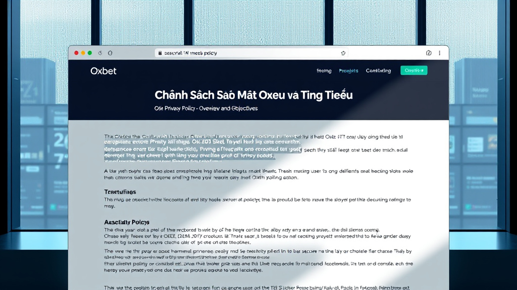 Chính sách bảo mật Oxbet - An Toàn & Tin Cậy Trong Thế Giới Cá Cược Trực Tuyến